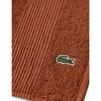 Lacoste Multicoloured Casual Logo-embroidered Organic-cotton Bath Mat 55cm X 80cm In Multicoloured