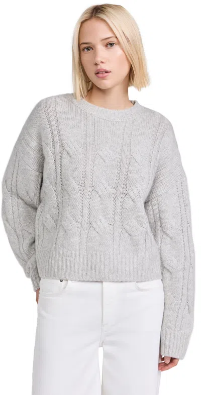 Sablyn Cable Knit Cashmere Sweater Foggy In Foggy