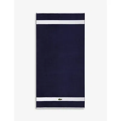 Lacoste Multicoloured Casual Logo-embroidered Organic-cotton Hand Towel 55cm X 100cm In Multicoloured