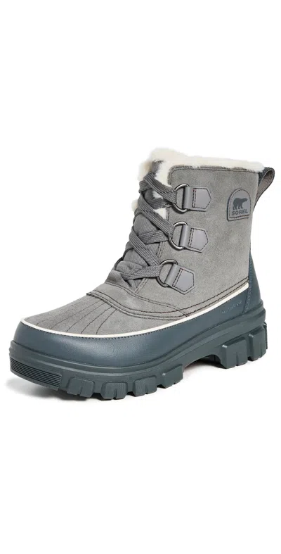 Sorel Tivoli V Faux Fur Lined Waterproof Boot In Quarry, Grill
