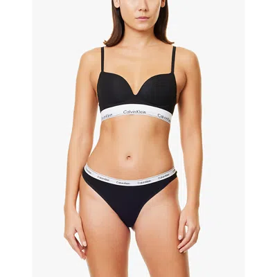 Calvin Klein 3-pack Cotton Thongs In Black/white/grey Heather
