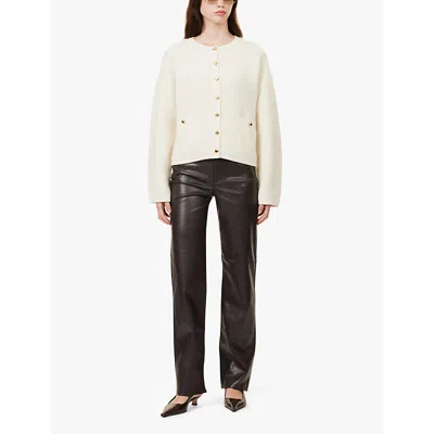 Rag & Bone Womens Ivory Kaia Bouclé Knitted Cardigan In Ivory