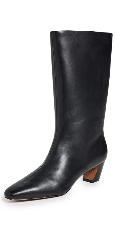 Shop Loeffler Randall Cleo Kicked Heel Calf Boots Black