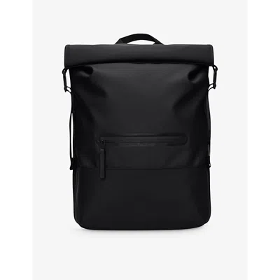 Rains Unisex Trail Rolltop Backpack In Black