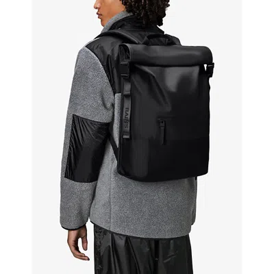 Rains Unisex Trail Rolltop Backpack In Black