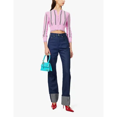 Jacquemus Pink Virgin Wool Le Cardigan Spiaggia Cardigan In Multi-pink