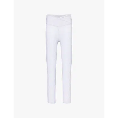 We Are Tala Omens Grey Marl Dayflex High-rise Slim-fit Recycled-nylon Blend Jersey Leggings In Grey Marl