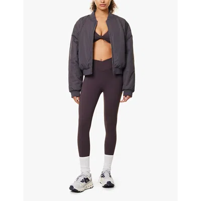 We Are Tala Omens Cool Espresso Dayflex High-rise Slim-fit Recycled-nylon Blend Jersey Leggings In Cool Espresso