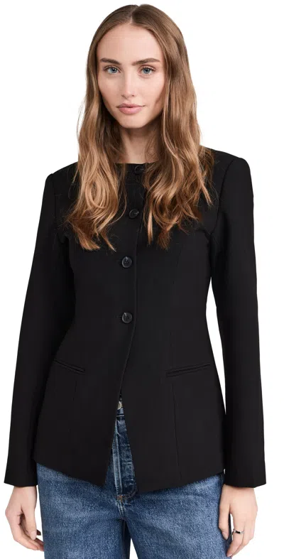 Aligne Daphne Collarless Jacket In Black