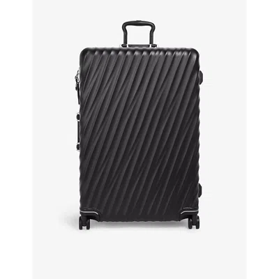 Tumi Black Texture Extended Trip Expandable Four-wheel Shell Checked Suitcase 76cm In Black Texture