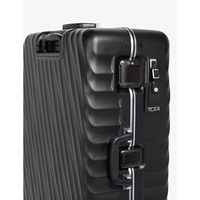 Tumi Black Texture Extended Trip Expandable Four-wheel Shell Checked Suitcase 76cm In Black Texture
