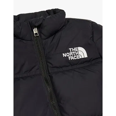 The North Face Black Retro 1996 Nuptse Brand-embroidery Shell-down Jacket 2-6 Y In Black