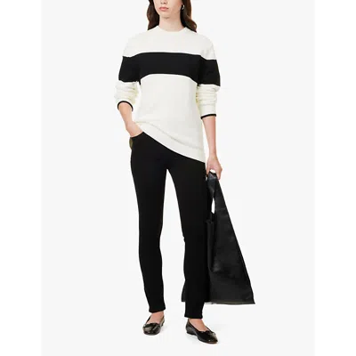 Citizens Of Humanity Womens  Sloane Skinny Brand-patch Tapered-leg Mid-rise Stretch-denim Blend Jeans In Plush Black (black)
