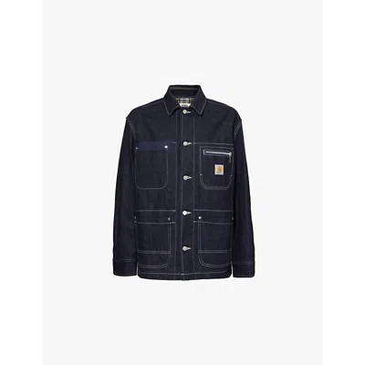Junya Watanabe Carhartt Jacket With Collared Design And Multiple Pockets In Indigo