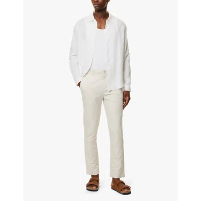 Onia Air Linen-blend Shirt In White