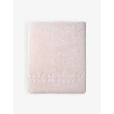 Yves Delorme Poudre Nature Jacquard-pattern Organic-cotton In Poudre