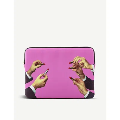 Seletti Lipstick Print Laptop Case