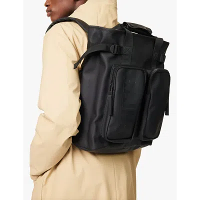 Rains Mens Black Texel Shell Backpack In Black