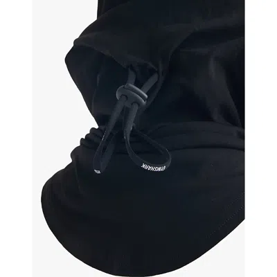 Gymshark Womens Black Seamless Sports Stretch-woven Hijab In Black