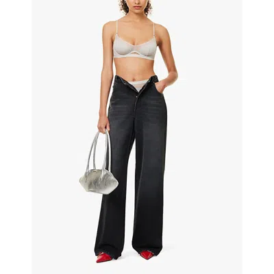 Shop Nensi Dojaka For Calvin Klein Womens Dove Nensi Dojaka X Calvin Klein Balconette Underwired Stretch Modal And Cashmere Bra