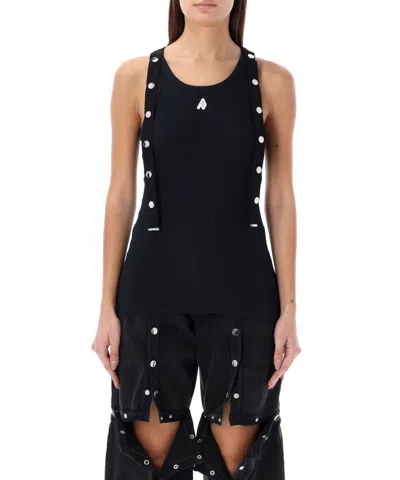 Attico Snap-button Tank Top In Black