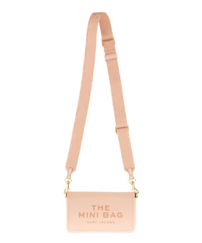 Shop Marc Jacobs The Leather Mini Crossbody Bag In Pink