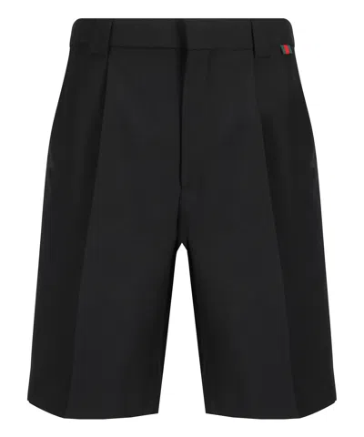 Gucci Tailored Mid-thigh Shorts With Finish In Black