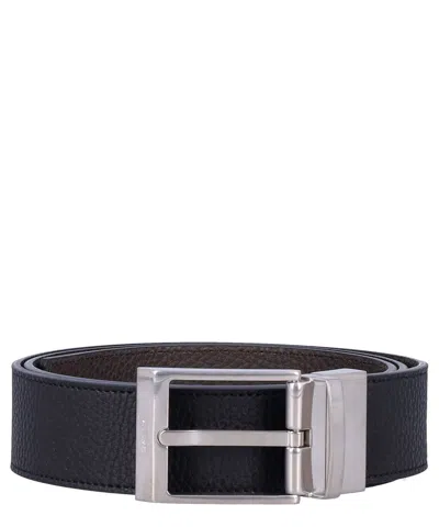 Bally Reversible And Adjustable Leather Belt In Black