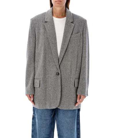 Isabel Marant Étoile Isabel Marant Etoile Women Embroidered Wool Blend Cikaito Blazer In Beige