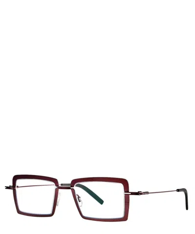 Shop Theo Eyeglasses Ribbel 063 Bluesy Red In Crl