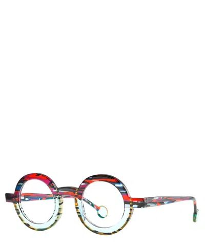 Theo Eyeglasses Swaai Stel 007 Blue/red Ecail+green/yellow Ecail+transparent In Crl
