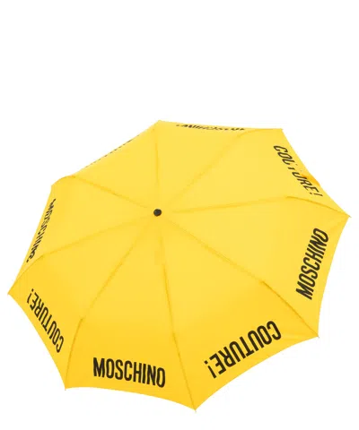 Shop Moschino Openclose Couture! Umbrella In Yellow