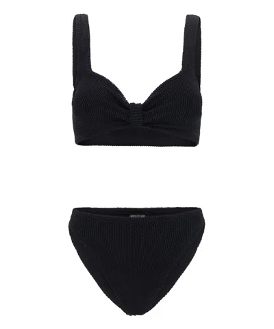 Hunza G Juno Crinkled Bikini Set In Black