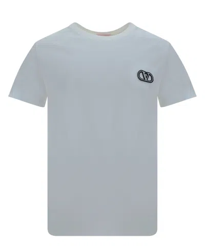 Shop Valentino Vlogo T-shirt In White