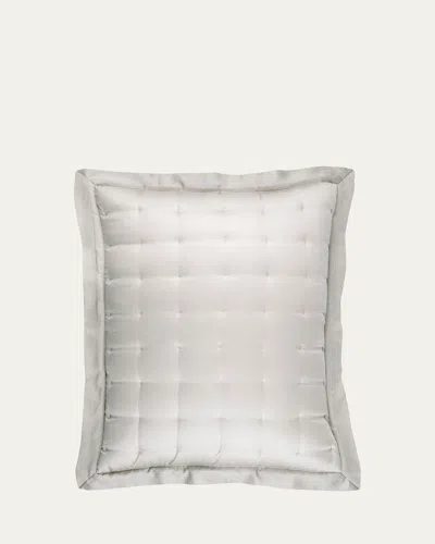 Pine Cone Hill Puff Tencel Standard Sham, Gray In Grey