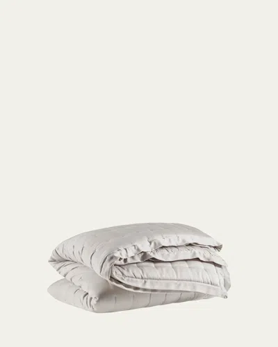 Pine Cone Hill Puff Tencel King Quilt, Gray In Grey
