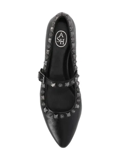 Shop Ash Flat Shoes In Carbon Black