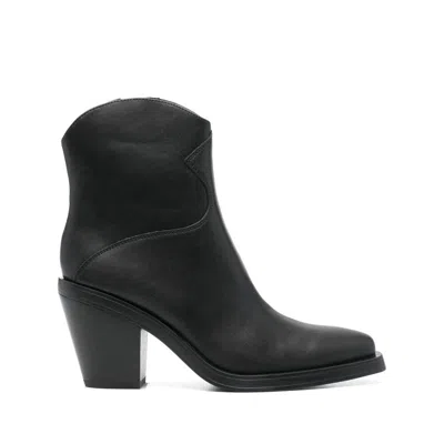 Ash Contemporary Short Leather Ankle Boots