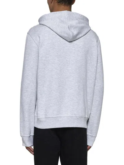 Brunello Cucinelli Cotton, Cashmere And Silk Fleece Zipped Topwear In Grey