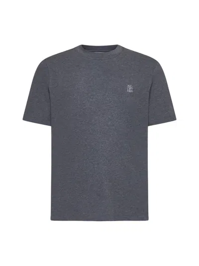 Shop Brunello Cucinelli T-shirts And Polos In Grey