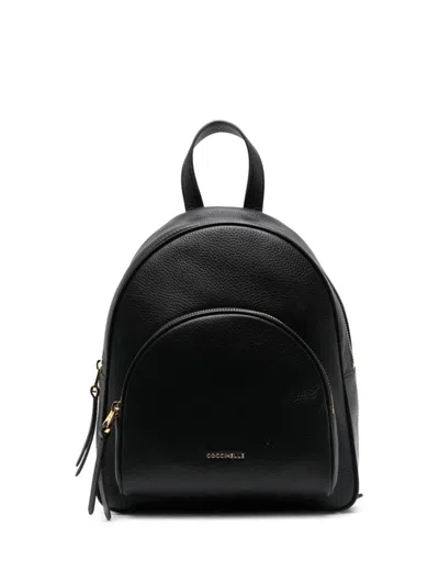 Coccinelle Logo-plaque Detail Backpack In Black