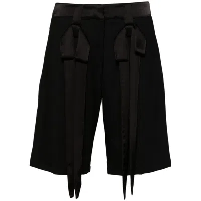 David Koma Bow-embellished Shorts In Black