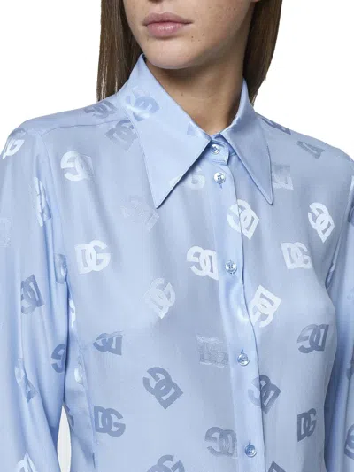 Shop Dolce & Gabbana Shirts In Clear Blue