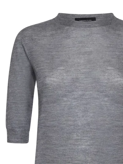 Shop Fabiana Filippi Sweaters In Grey