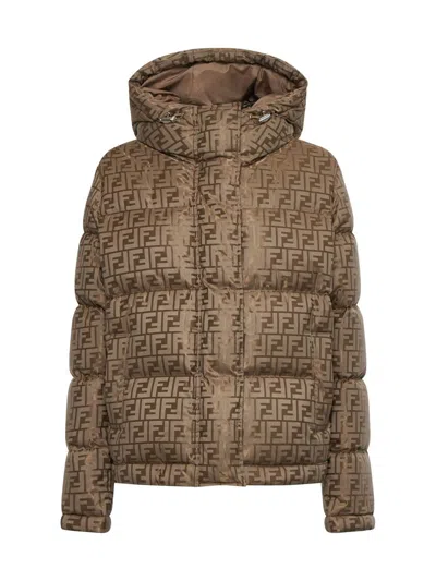 Shop Fendi Coats In Portabella