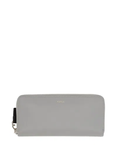 Shop Furla Wallets In Cenere+nero+soil