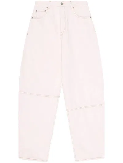 Shop Ganni Jeans In Chalk Pink