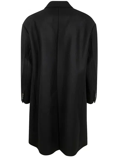 Shop Marni Long-sleeved Straight Hem Coat In Black