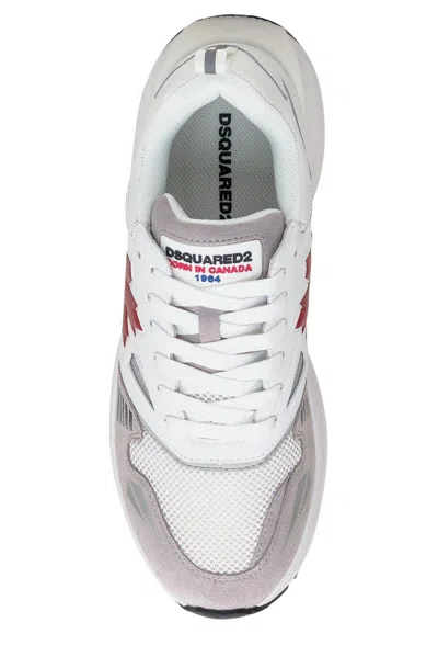 Shop Dsquared2 Dash Maple Leaf Quilted Sneakers In White