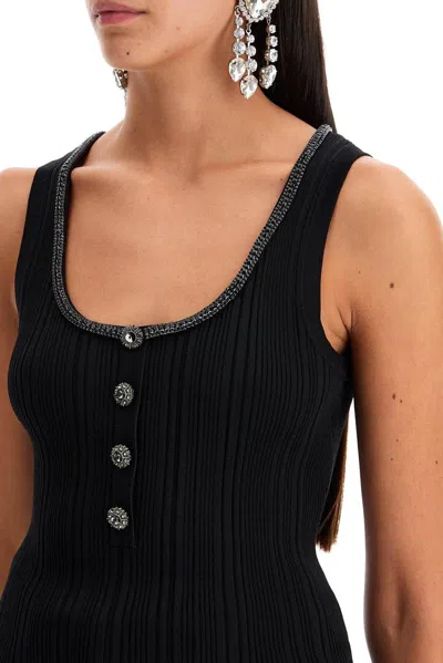 Self-portrait Embellished Viscose Blend Knit Top